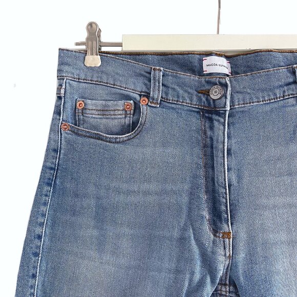 Magda Butrym Nelsonville Frayed Boyfriend Ankle Jeans Size 4 - Picture 6 of 11